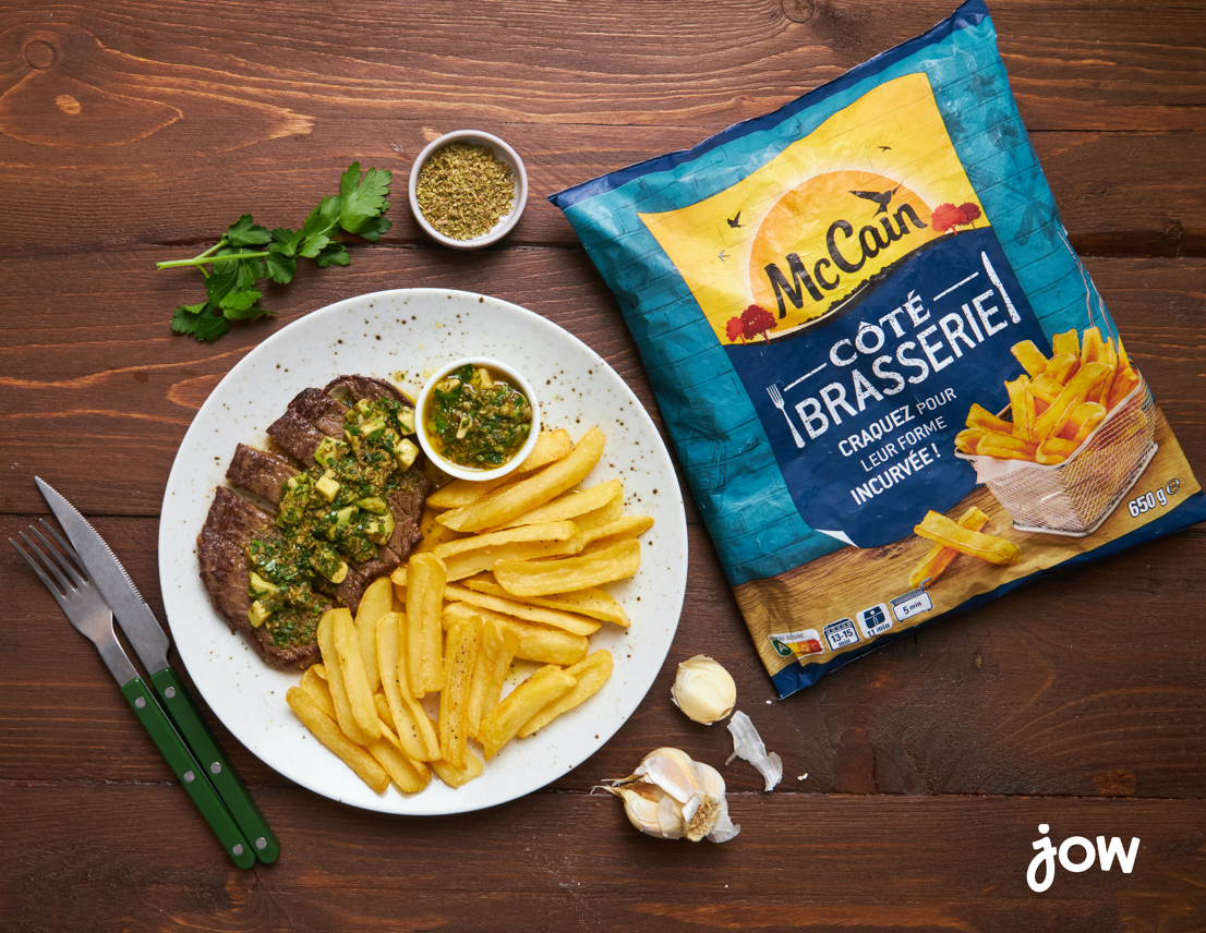 JOW X MCCAIN - Steak sauce avocat chimichurri & frites
