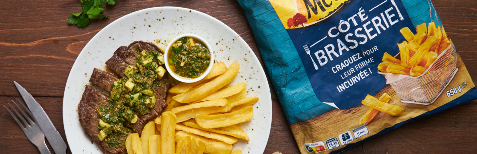 JOW X MCCAIN - Steak sauce avocat chimichurri & frites