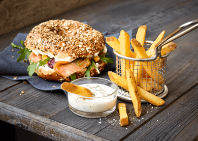 Bagels au saumon et au fromage à la crème