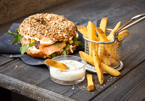 Bagels au saumon et au fromage à la crème
