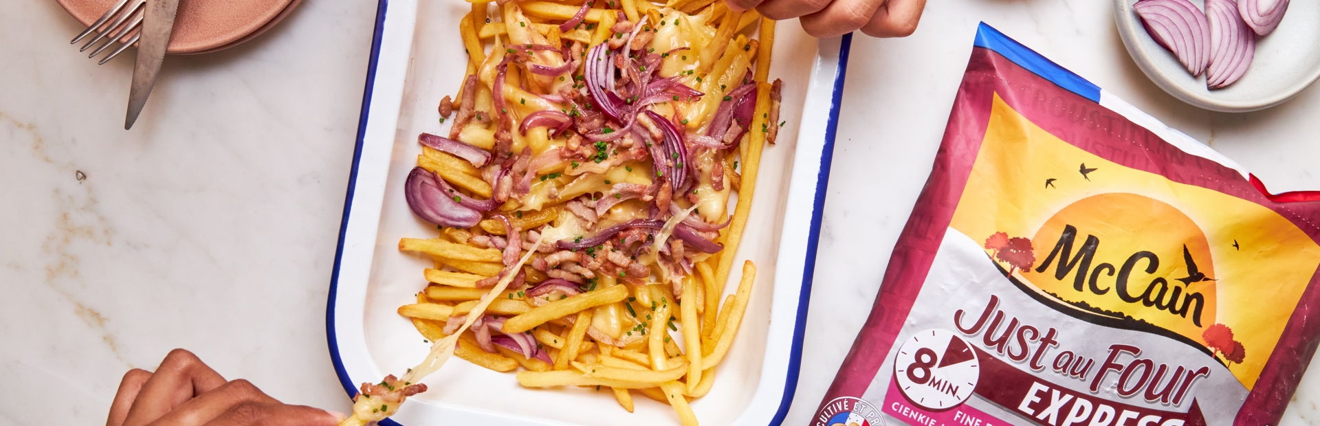 JOW X MCCAIN - Frites gratinées à la raclette & lardons