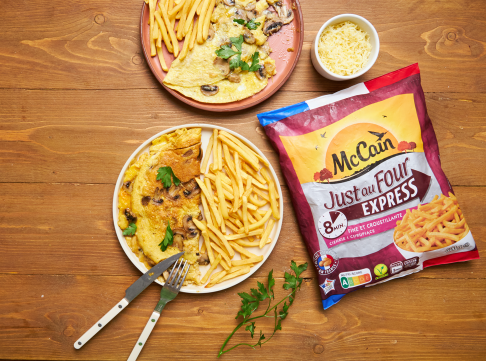 JOW X MCCAIN - Omelette aux champignons et frites