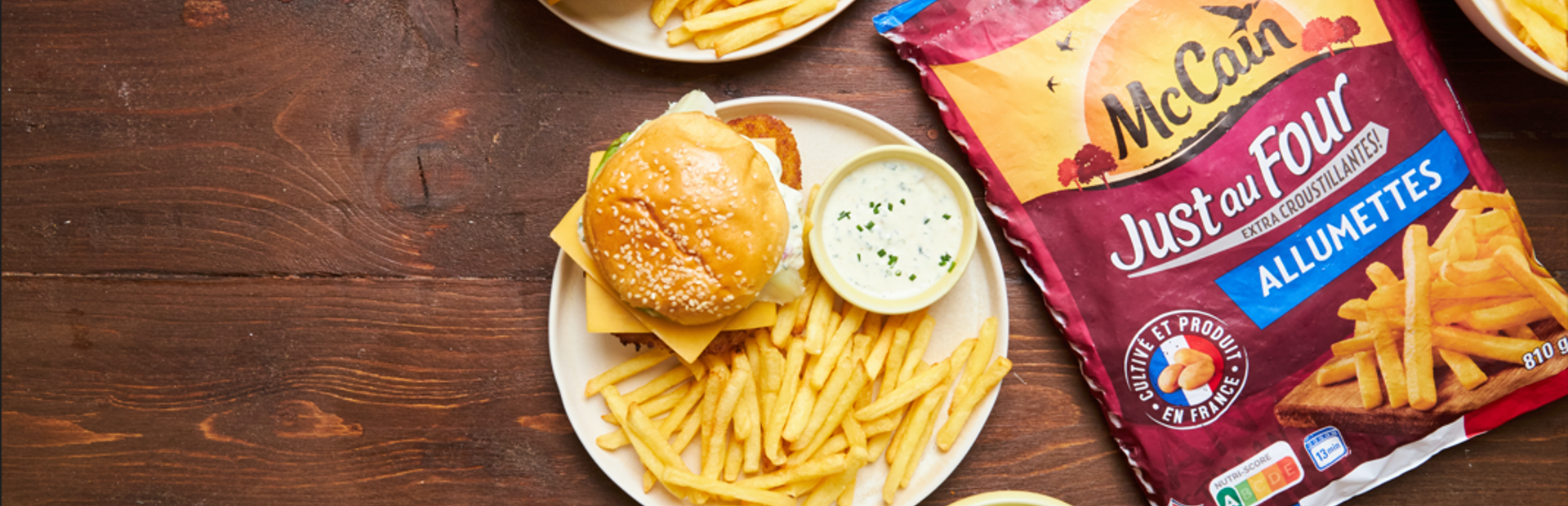 JOW X MCCAIN - Burger poulet, frites & sauce deluxe