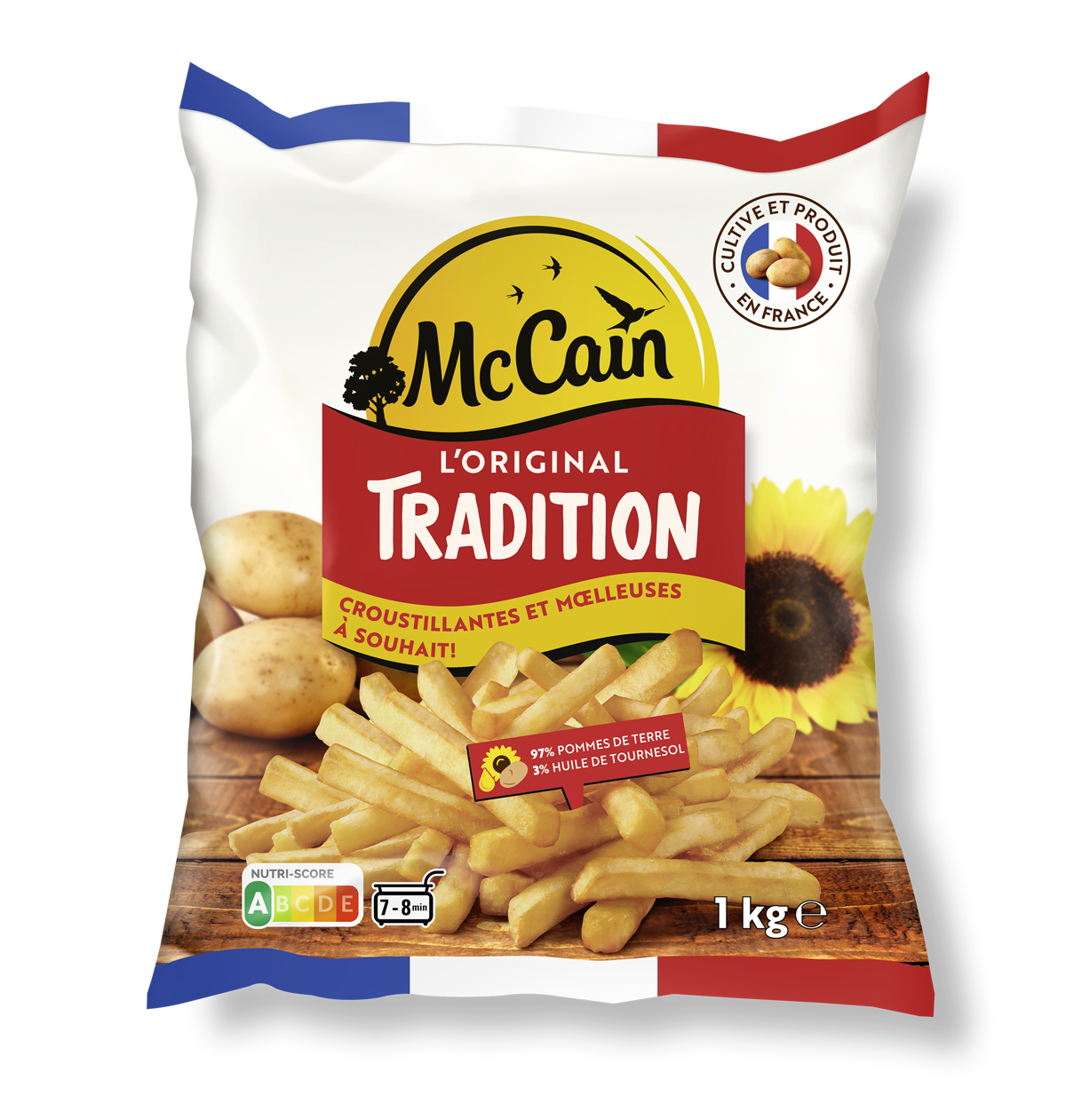 Frites tradition surgelées, goût authentique et doré - McCain