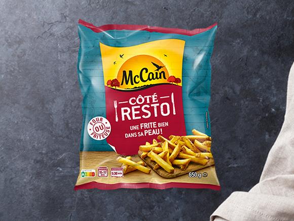 Côté Resto McCain.  Une frite bien dans sa peau.