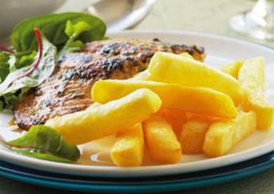 SAUMON MARINÉ et frites tradition