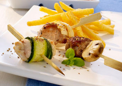 Mini brochettes et Golden Allumettes de McCain