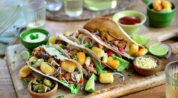 rosti pineapple chicken taco's