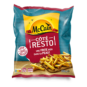 Côté Resto McCain.  Une frite bien dans sa peau.